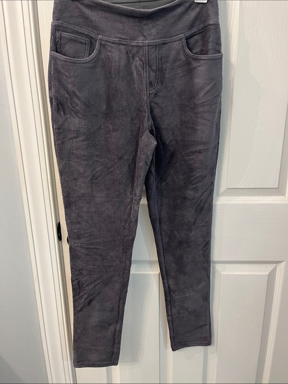 Belle by Kim Gravel Charcoal Corduroy Jeggings